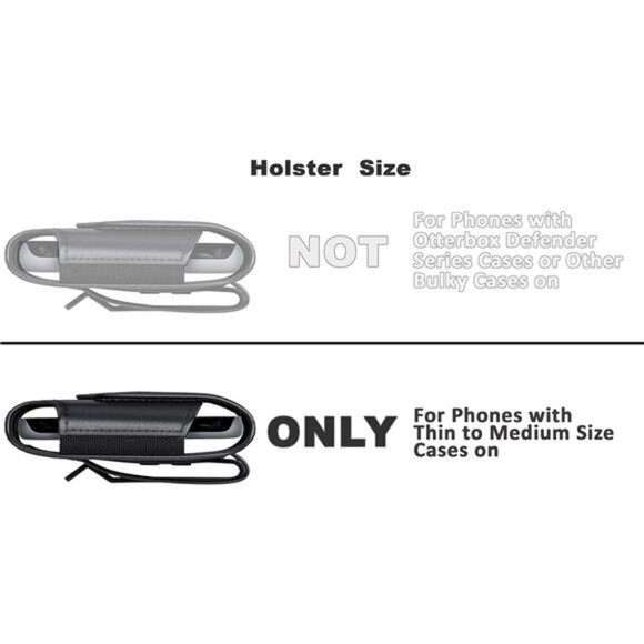 Holster for Galaxy S24, iPhone 15, 15 Pro, 14,13, 12,11,X, Xs,10 Cell Phone Belt - Picture 5 of 7